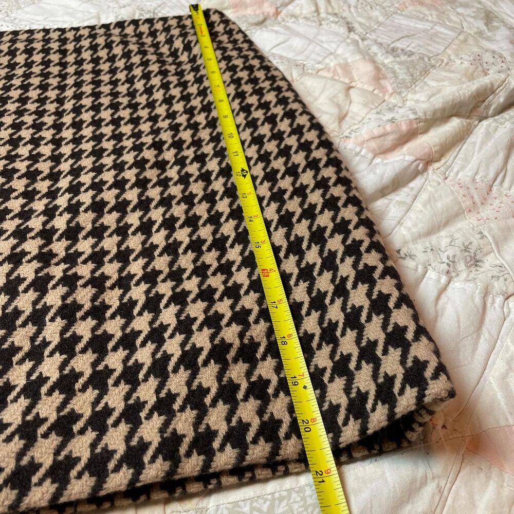 talbots fall brown and tan houndstooth wool pencil skirt size 10 nwt - Picture 4 of 8